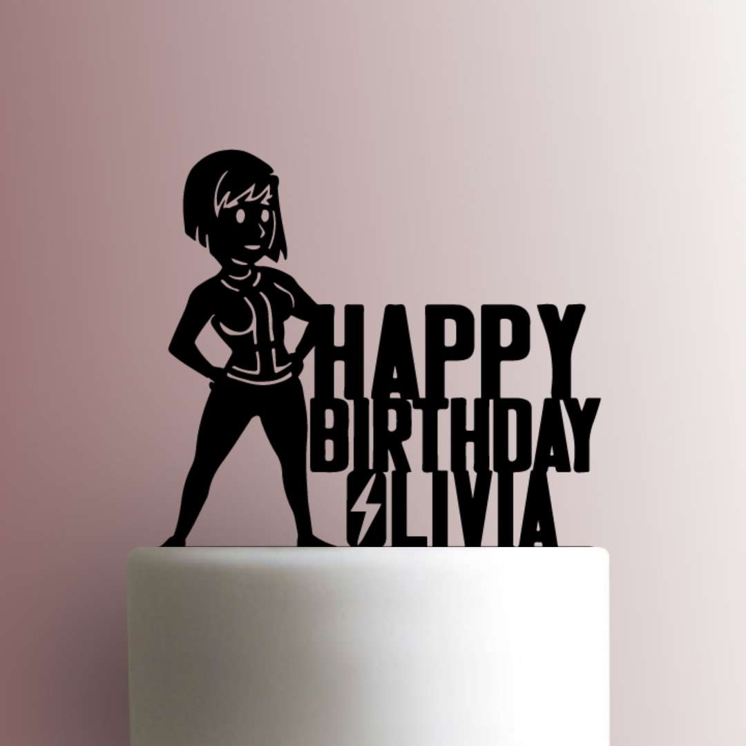 Custom Fallout Vault Girl Happy Birthday- Acrylic Cake Topper