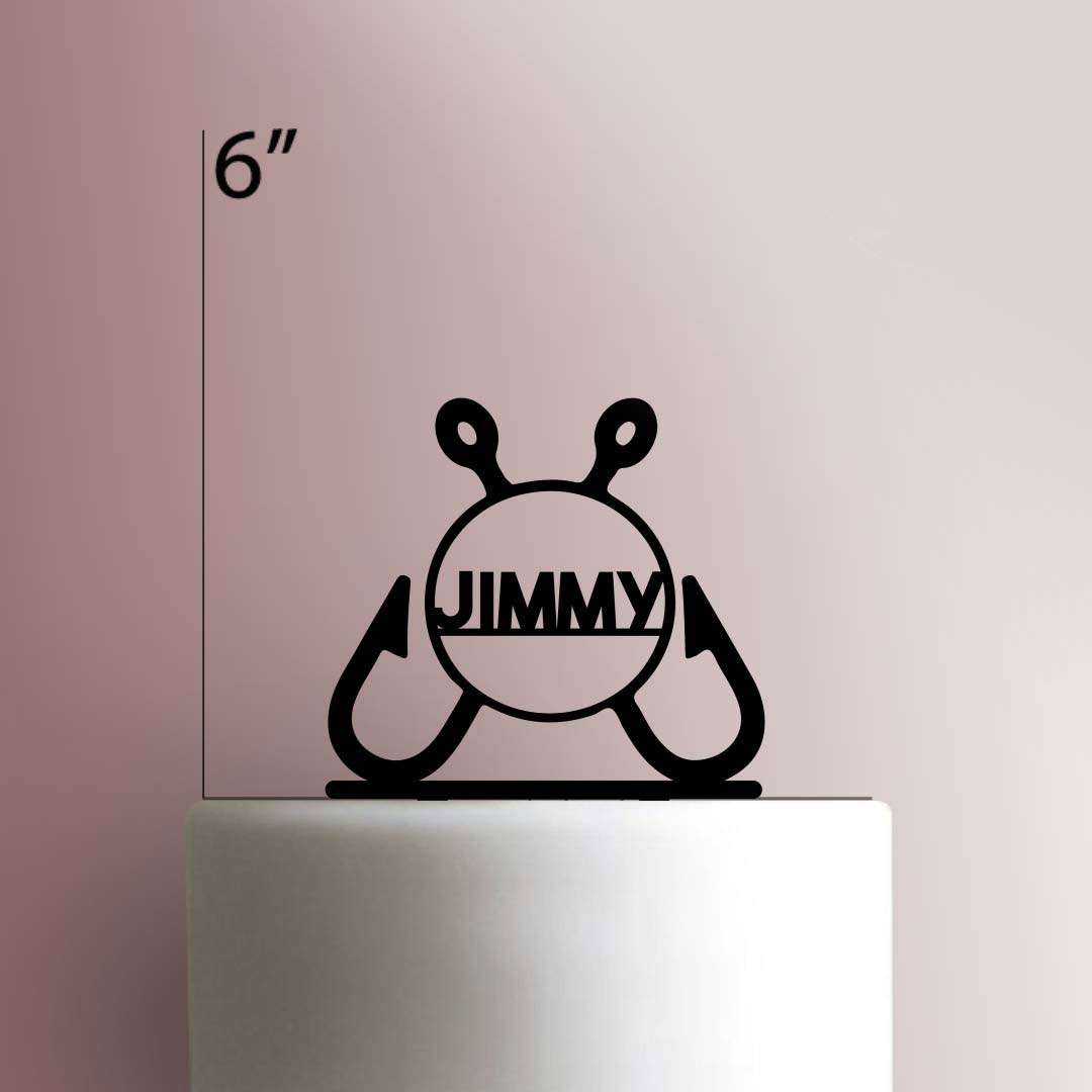 Custom Fish Hook- Acrylic Cake Topper