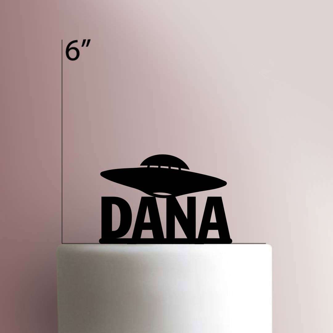 Custom Flying Saucer- Acrylic Cake Topper