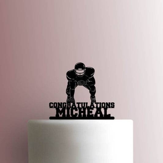 Custom Football Player Congratulations - Acrylic Cake Topper