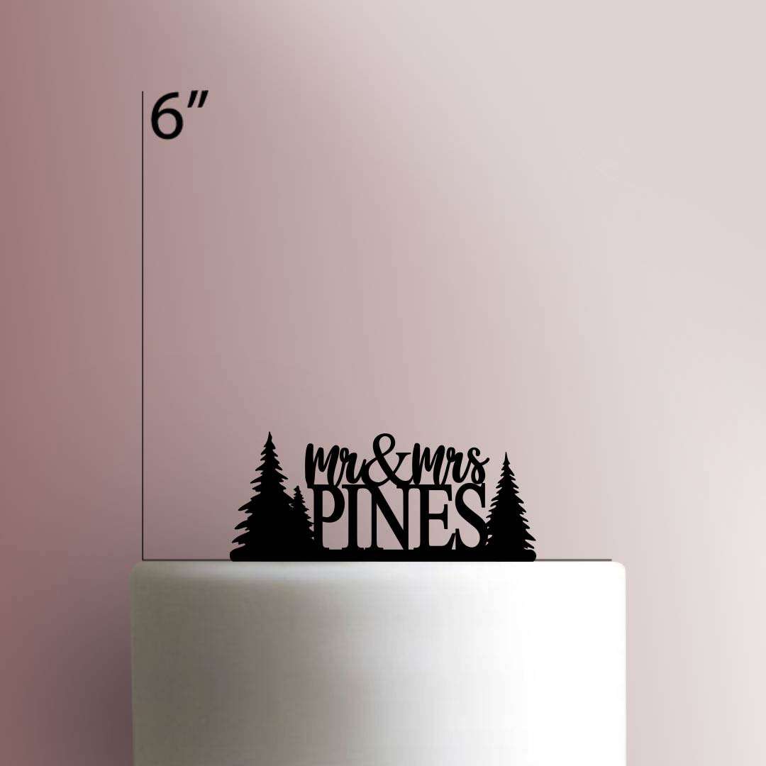 Custom Forest Mr & Mrs- Acrylic Cake Topper