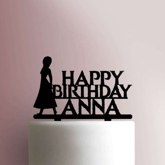 Custom Frozen Anna Happy Birthday- Acrylic Cake Topper