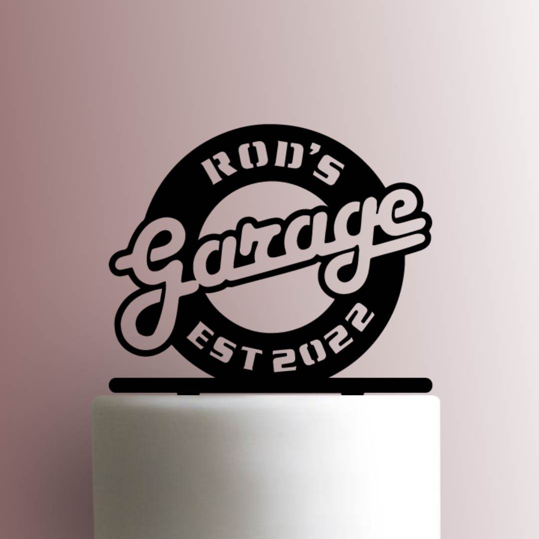 Custom Garage Name and Number - Acrylic Cake Topper