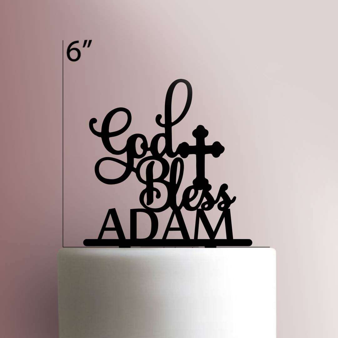 Custom God Bless- Acrylic Cake Topper