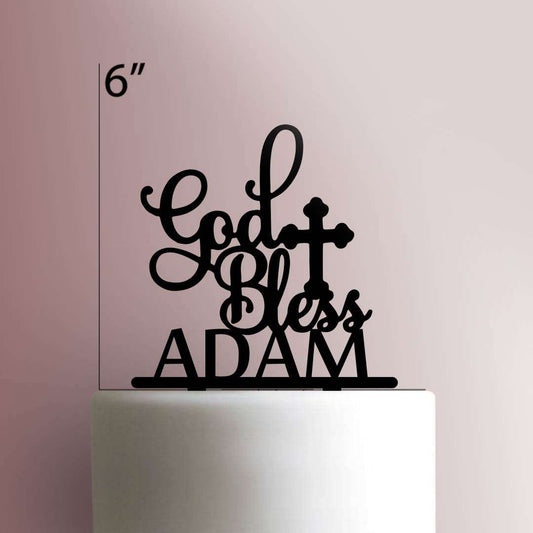 Custom God Bless- Acrylic Cake Topper