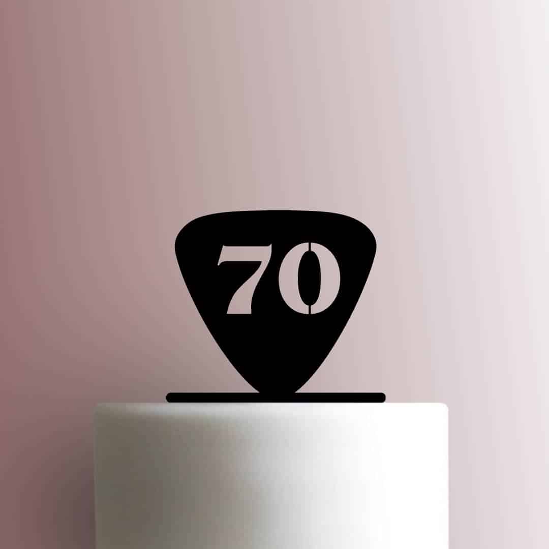 Custom Guitar Pick Age - Acrylic Cake Topper