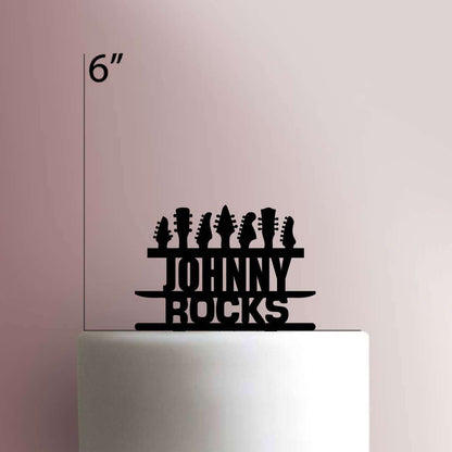 Custom Guitar Rocks- Acrylic Cake Topper