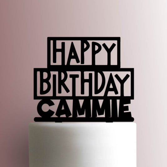 Custom Happy Birthday Name - Acrylic Cake Topper
