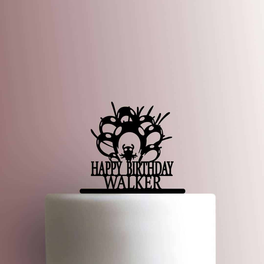 Custom Hollow Knight Abyss Shriek Happy Birthday Name - Acrylic Cake Topper