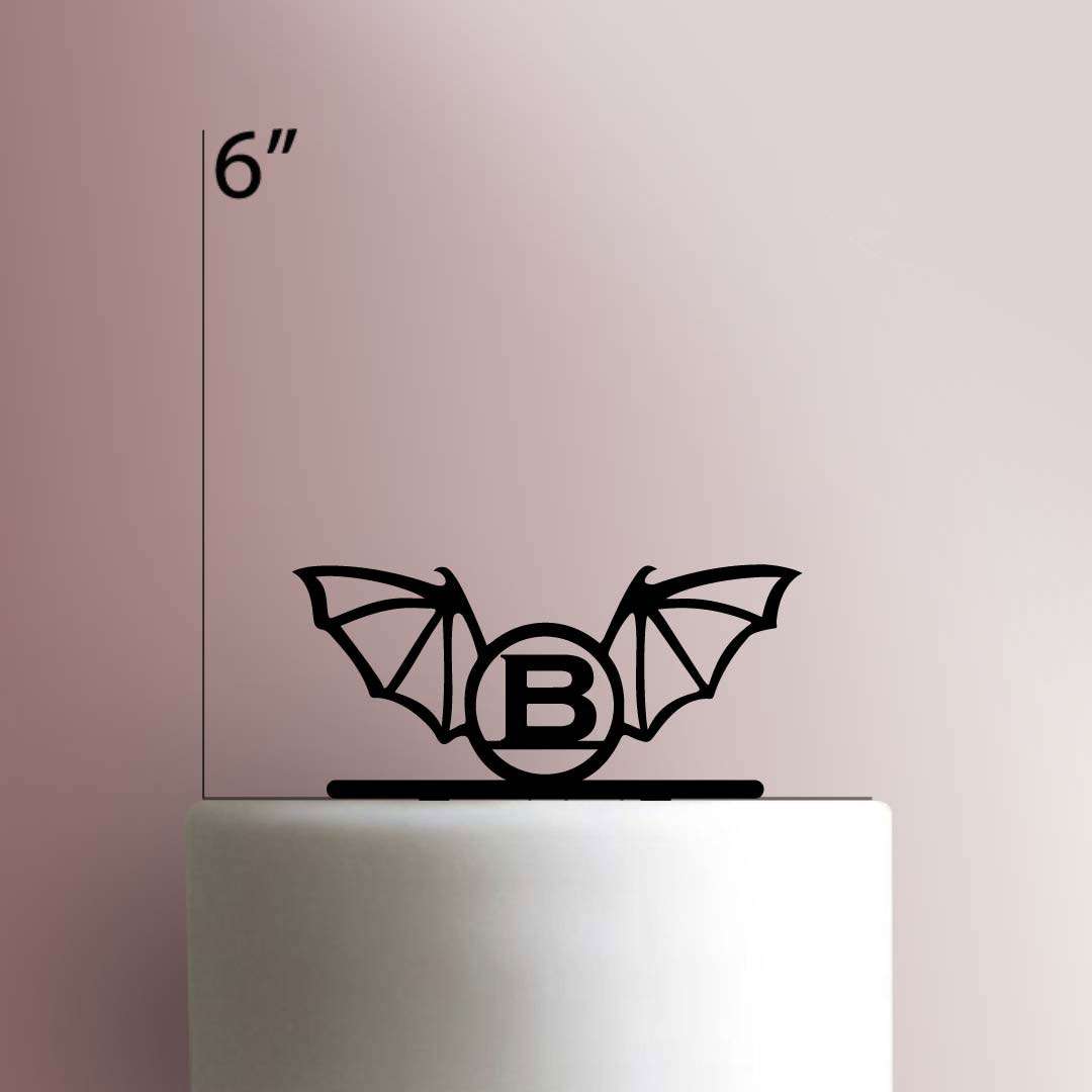 Custom Initial Batwing- Acrylic Cake Topper