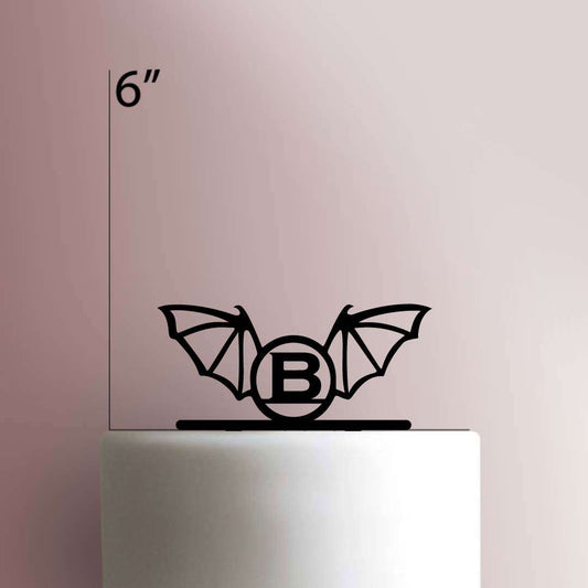 Custom Initial Batwing- Acrylic Cake Topper