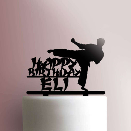 Custom Karate Happy Birthday- Acrylic Cake Topper