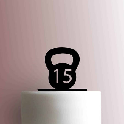 Custom Kettlebell Number - Acrylic Cake Topper