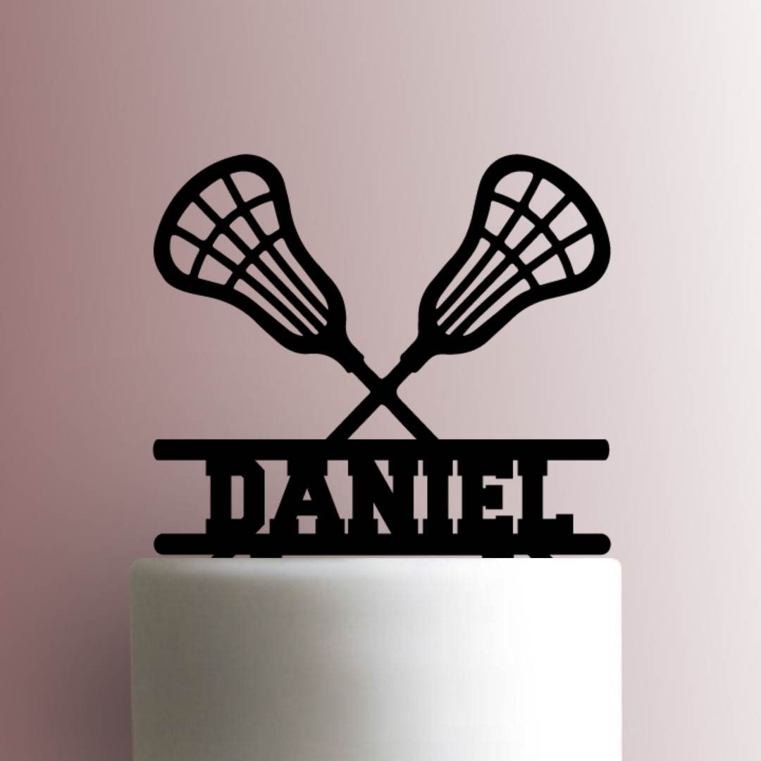 Custom Lacrosse Sticks- Acrylic Cake Topper