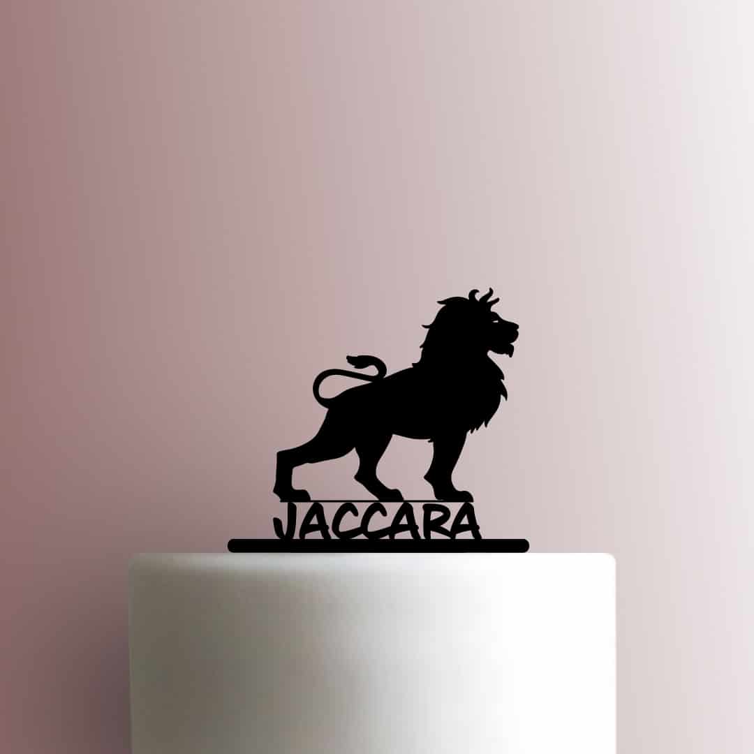 Custom Leo Zodiac Lion Sign Name - Acrylic Cake Topper