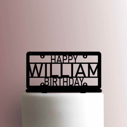 Custom License Plate Name - Acrylic Cake Topper