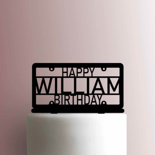 Custom License Plate Name - Acrylic Cake Topper