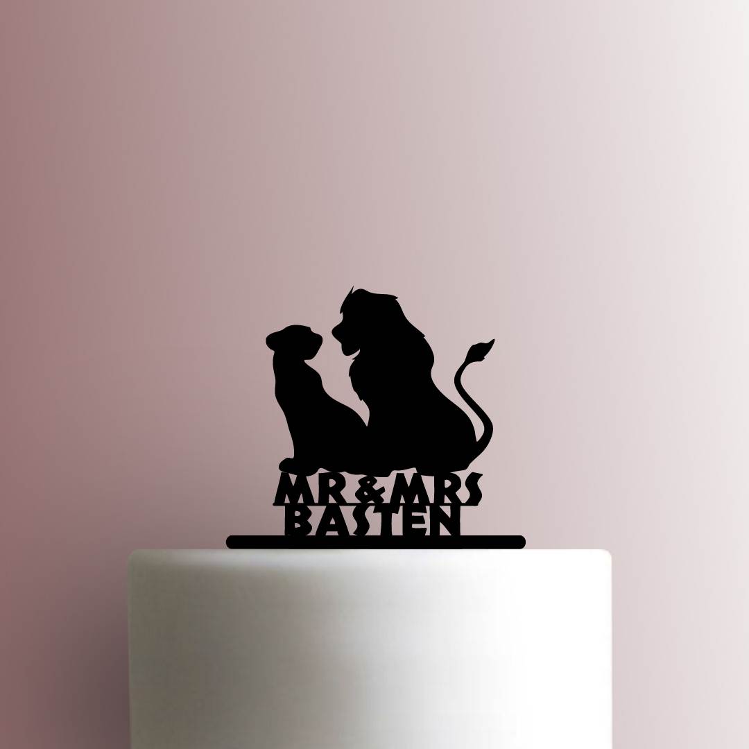 Custom Lion King ? Simba and Nala Wedding Name - Acrylic Cake Topper