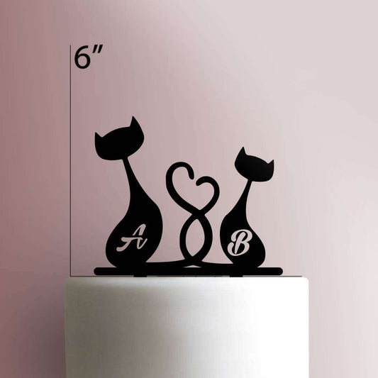 Custom Love Cats- Acrylic Cake Topper