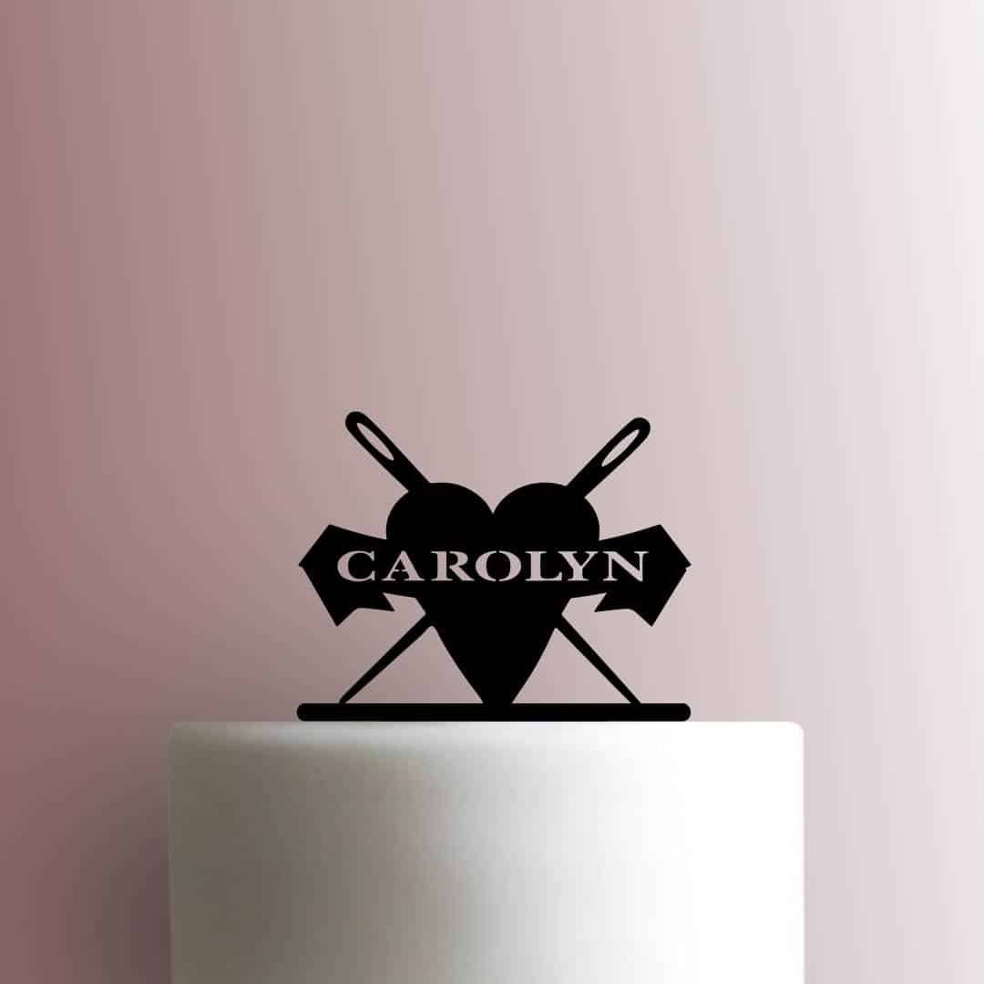 Custom Love Sewing Name - Acrylic Cake Topper