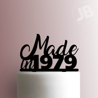 Custom Made In Year- Acrylic Cake Topper