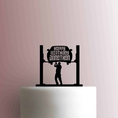 Custom Mechanic Happy Birthday Name - Acrylic Cake Topper