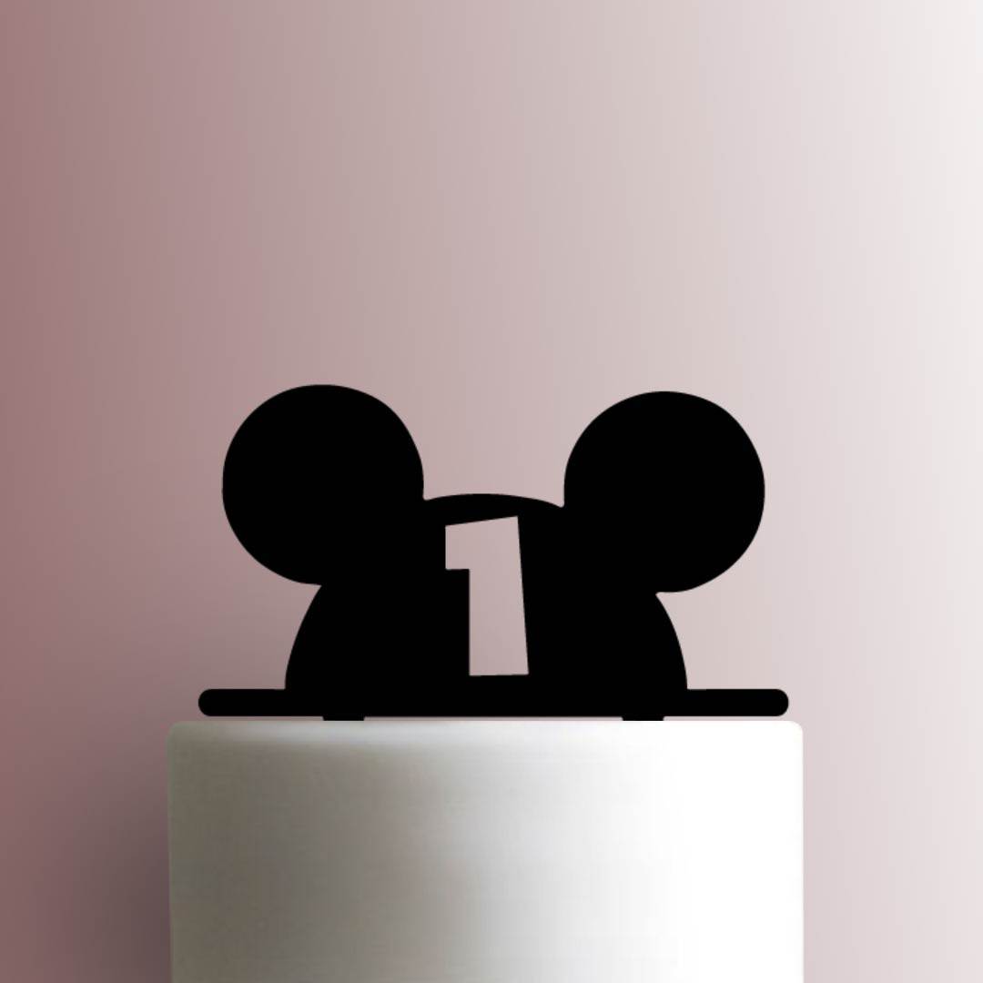 Custom Mickey Mouse Ears Age - Acrylic Cake Topper