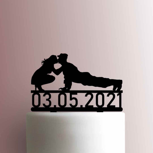 Custom Military Wedding Date - Acrylic Cake Topper