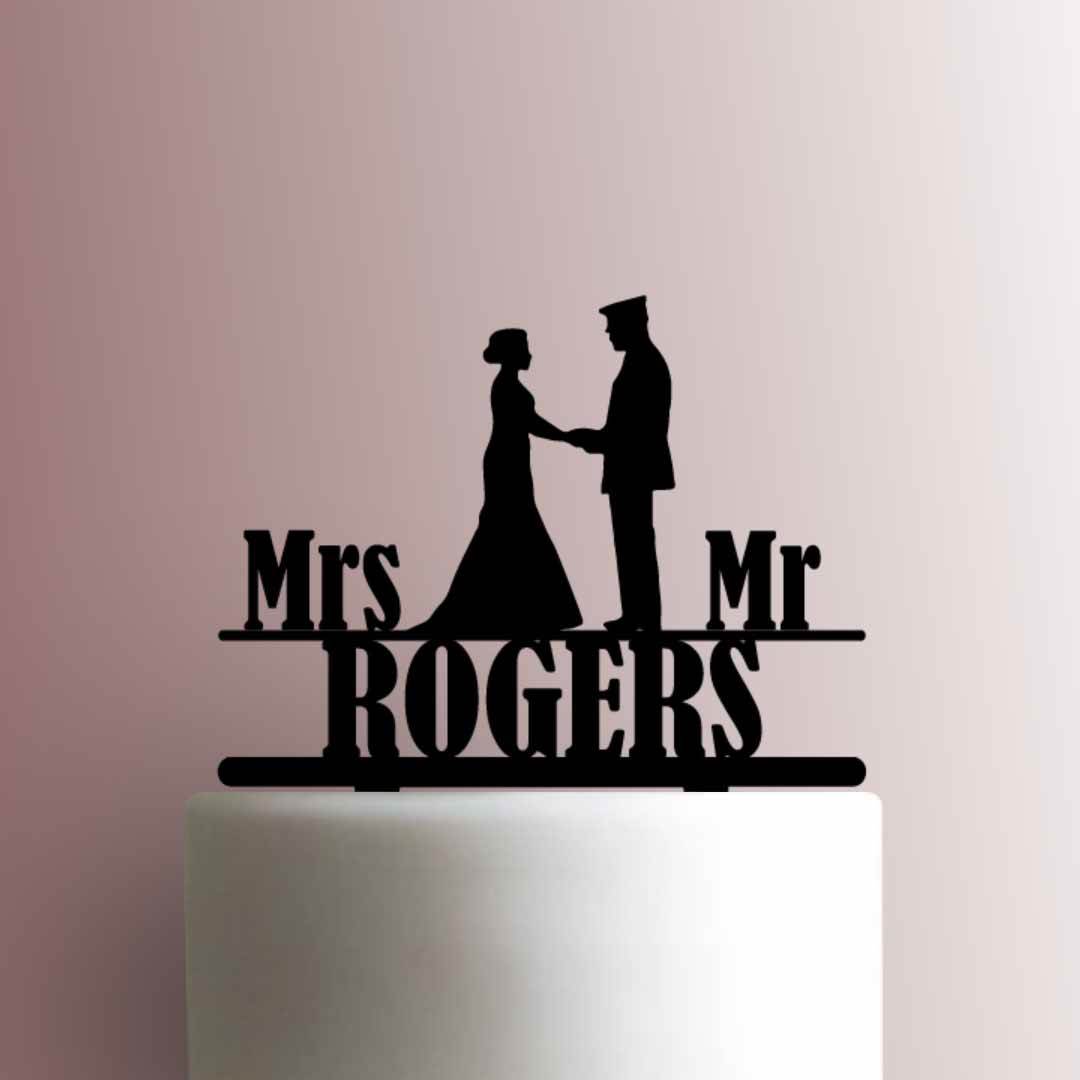 Custom Military Wedding Name - Acrylic Cake Topper