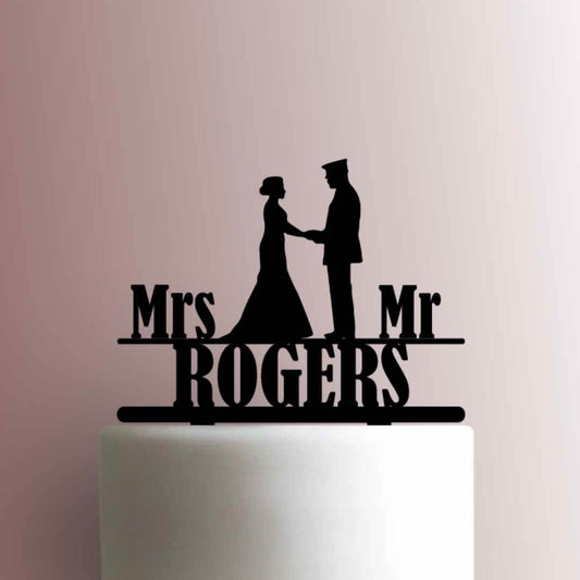 Custom Military Wedding Name - Acrylic Cake Topper