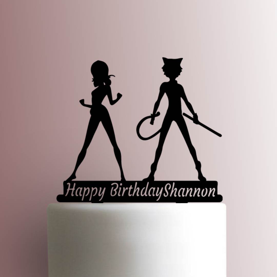 Custom Miraculous Happy Birthday Name - Acrylic Cake Topper