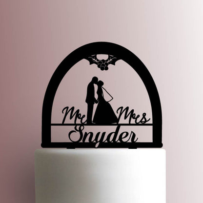 Custom Mistletoe Wedding Name - Acrylic Cake Topper