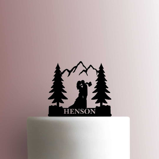 Custom Mountain Wedding Name - Acrylic Cake Topper