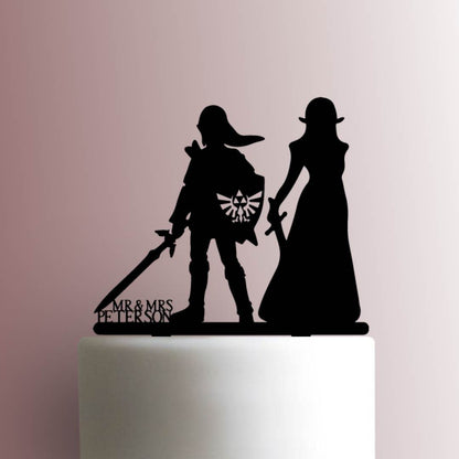 Custom Mr and Mrs Legend of Zelda Name - Acrylic Cake Topper