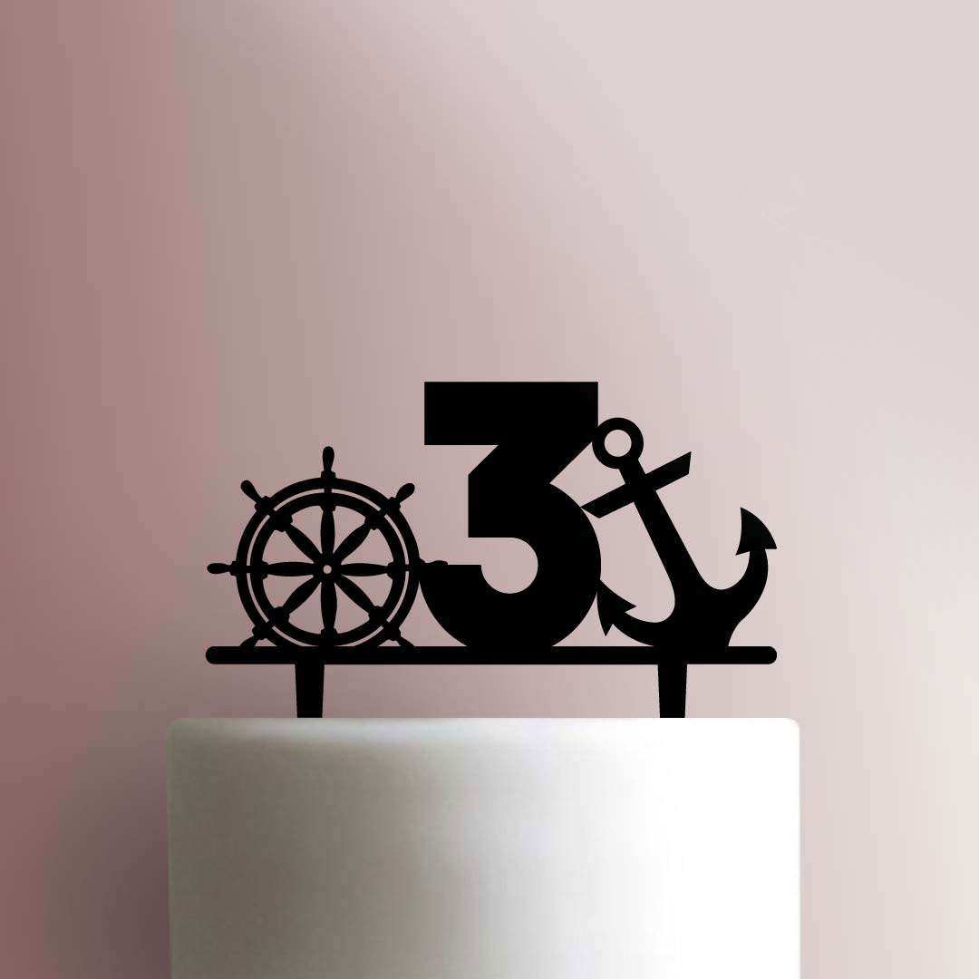 Custom Nautical Number- Acrylic Cake Topper