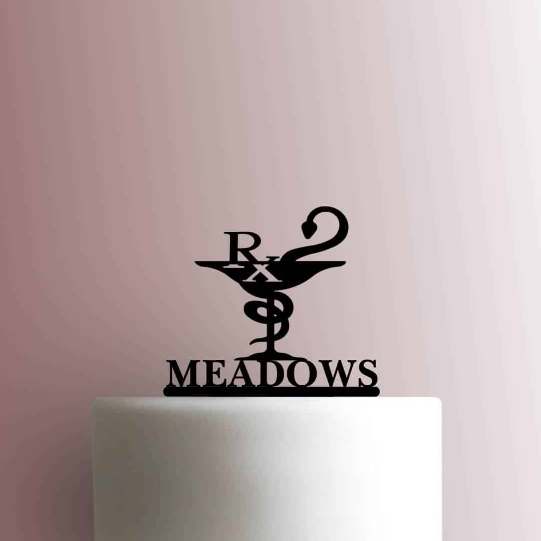 Custom Pharmacy RX Symbol Name - Acrylic Cake Topper