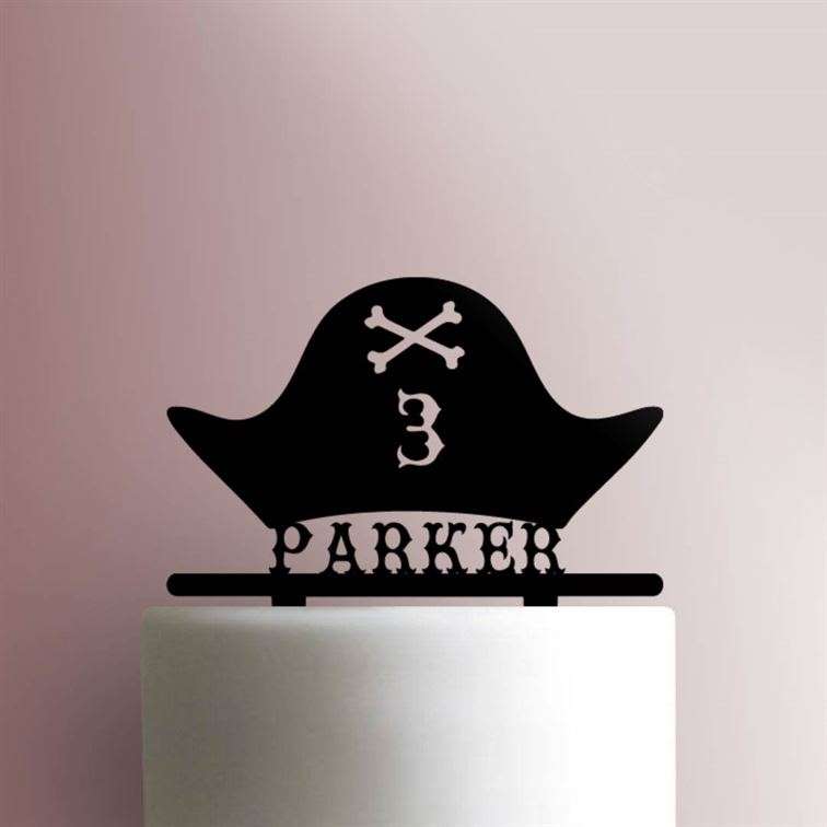 Custom Pirate Hat- Acrylic Cake Topper