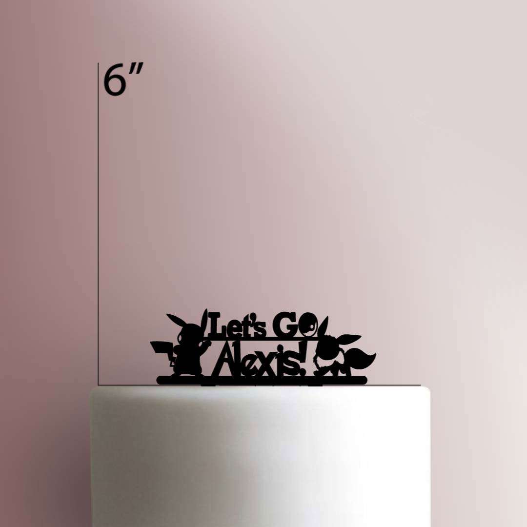 Custom Pokemon ? Let?s Go- Acrylic Cake Topper