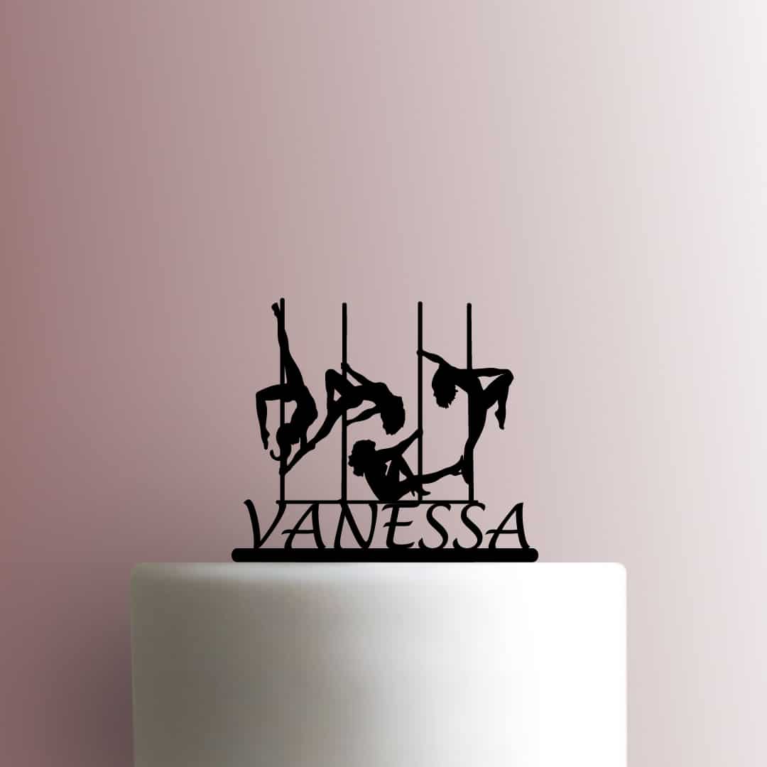 Custom Pole Dancers Name - Acrylic Cake Topper