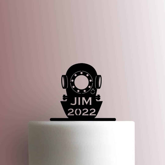 Custom Scuba Diver Name and Year - Acrylic Cake Topper