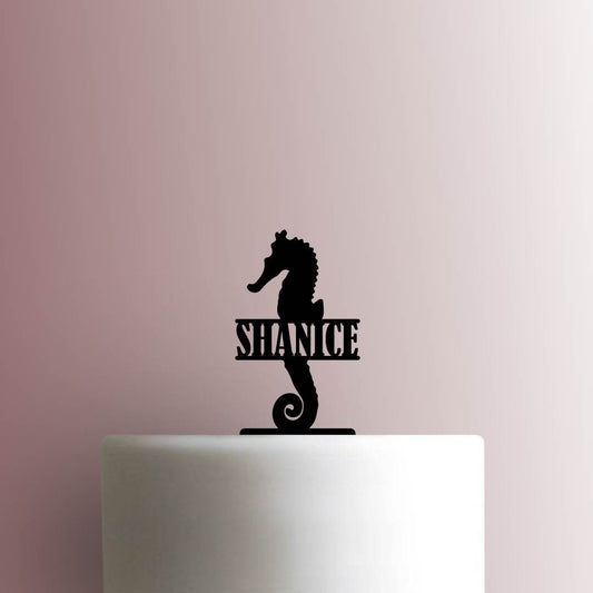 Custom Seahorse Name - Acrylic Cake Topper
