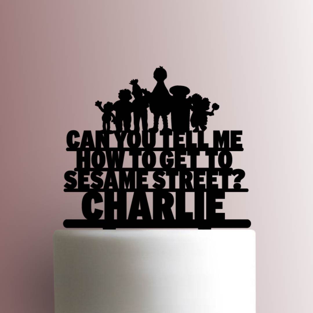 Custom Sesame Street Name - Acrylic Cake Topper