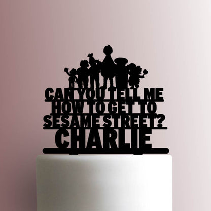 Custom Sesame Street Name - Acrylic Cake Topper