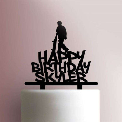 Custom Skater Happy Birthday- Acrylic Cake Topper