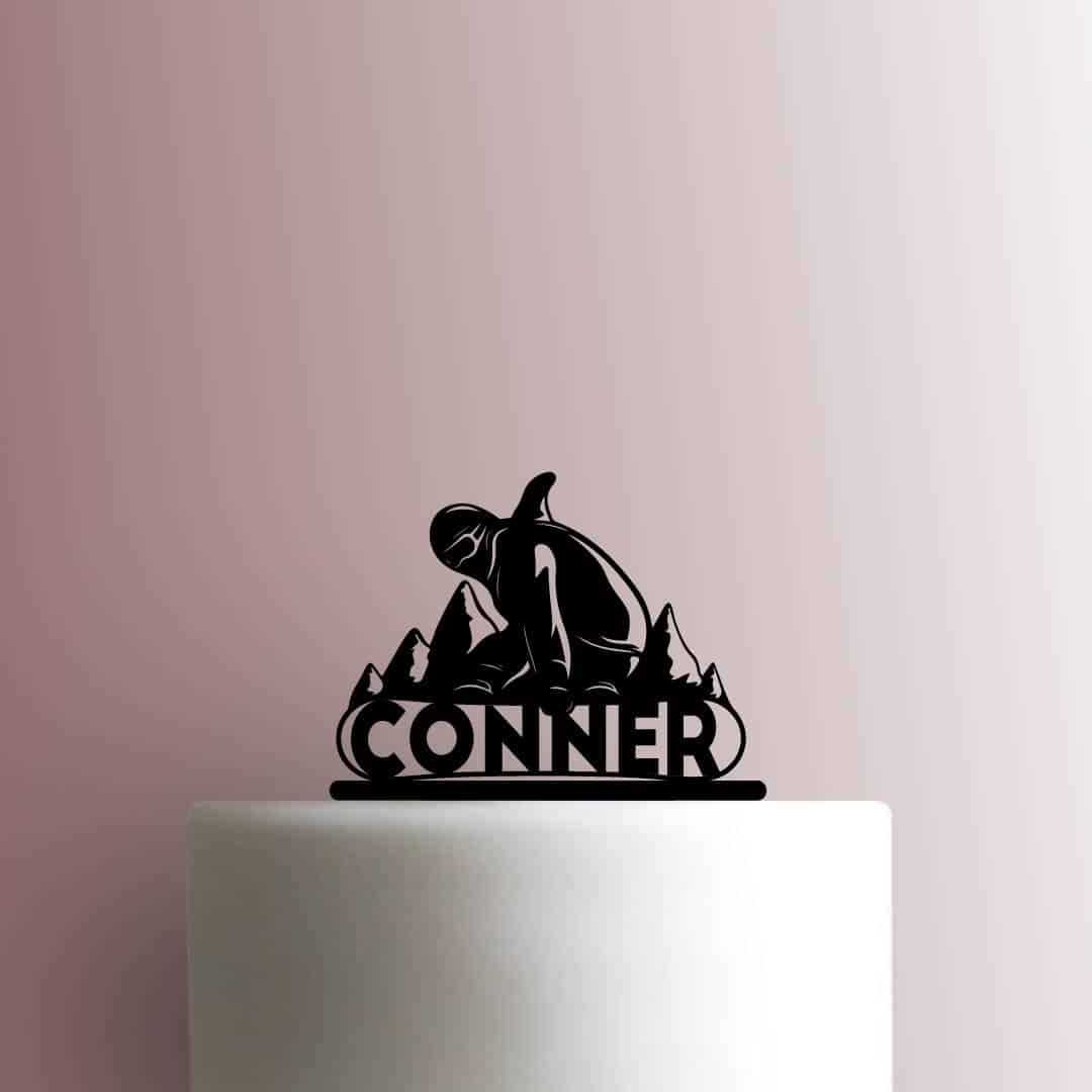 Custom Snowboarding Name - Acrylic Cake Topper