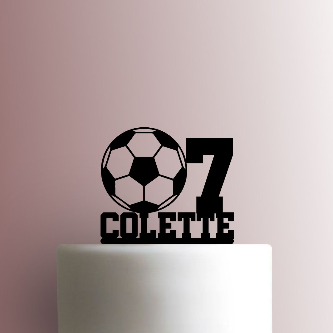 Custom Soccer Age - Acrylic Cake Topper