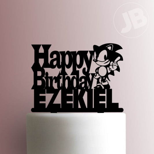 Custom Sonic The Hedgehog Happy Birthday- Acrylic Cake Topper