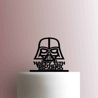 Custom Star Wars ? Darth Vader Happy Birthday Age and Name - Acrylic Cake Topper