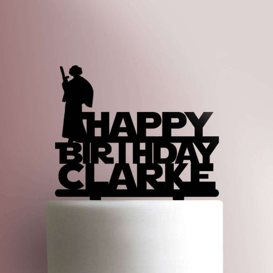 Custom Star Wars Leia Happy Birthday- Acrylic Cake Topper