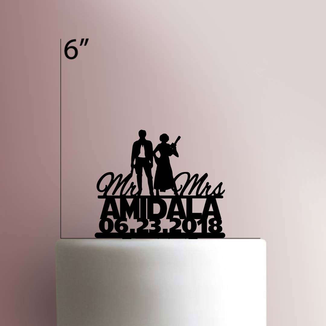 Custom Star Wars ? Mr. and Mrs.- Acrylic Cake Topper